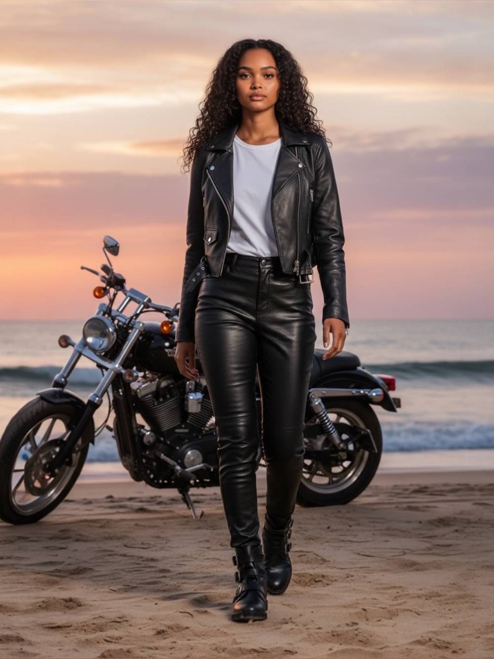 REVUE BLACK 100% LAMBS LEATHER LINED DRESS PANTS SIZE 6